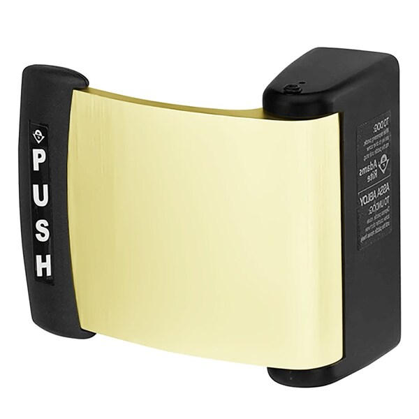 Adams Rite Curved Deadlatch Paddle, for 1-3/4-in Thick Doors, Bright Brass Finish, Push to Left, Interior Right 4591-02-00-US3 - main